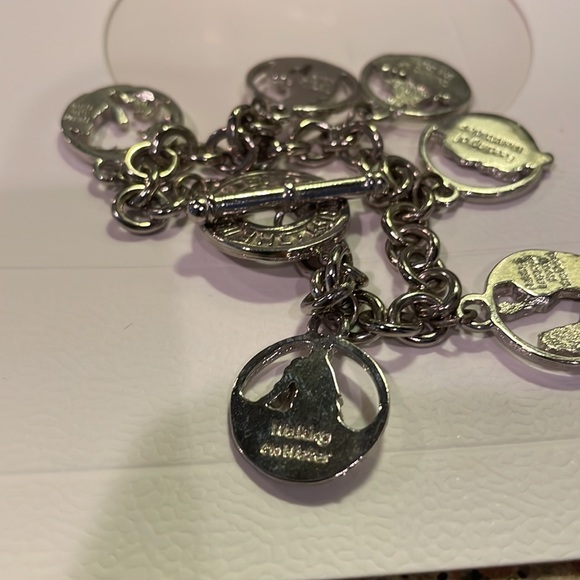 Miracles of Christ heavy sterling silver reversible seven charm bracelet - Picture 12 of 16